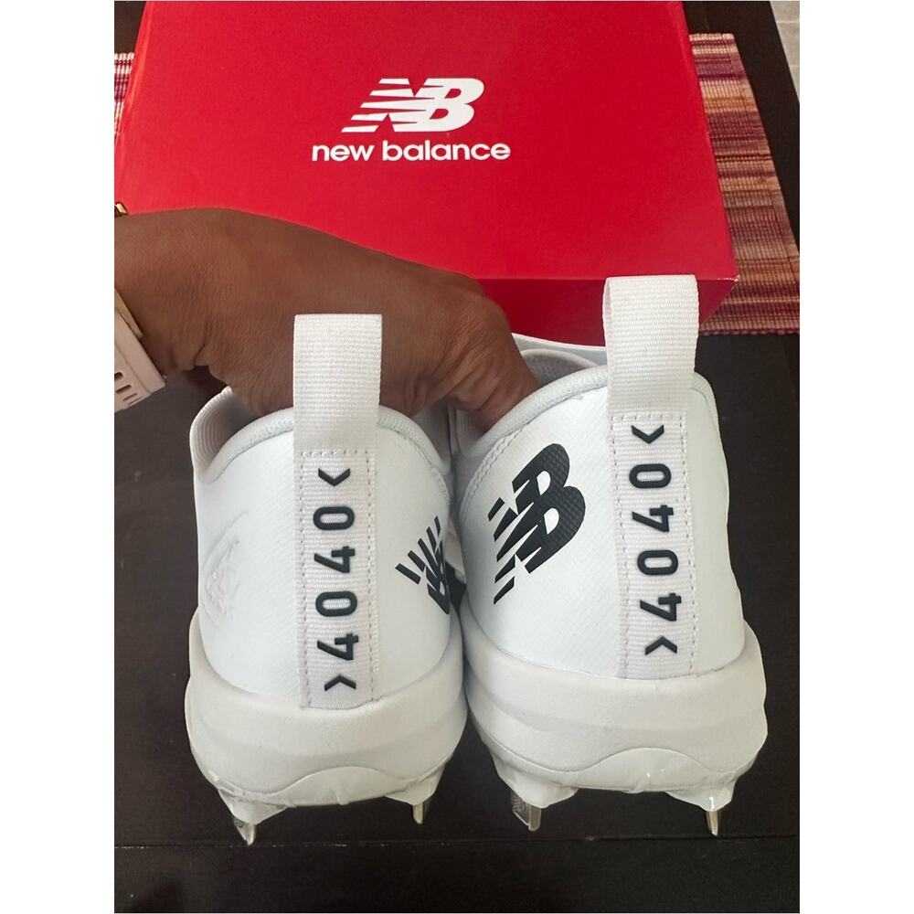 New Balance White Black Baseball Cleats - FuelCell 4040 NIB - Picture 11 of 13